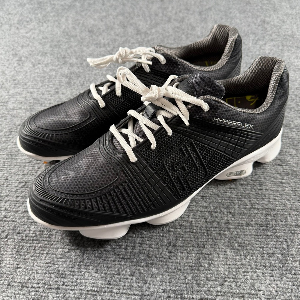 FootJoy HyperFlex Golf Shoes Mens 12 Black Spiked 51035 Athletic Cleats
